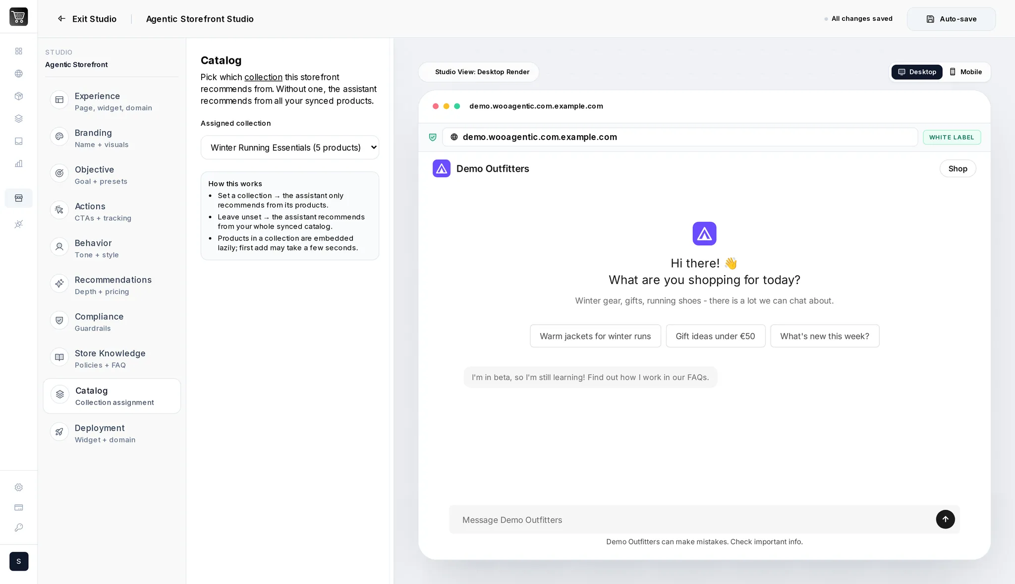 Actual AgenticCart product screenshot